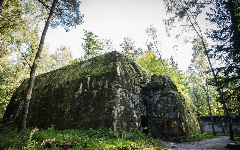 Pozostałości bunkra w Wilczym Szańcu w Gierłoży